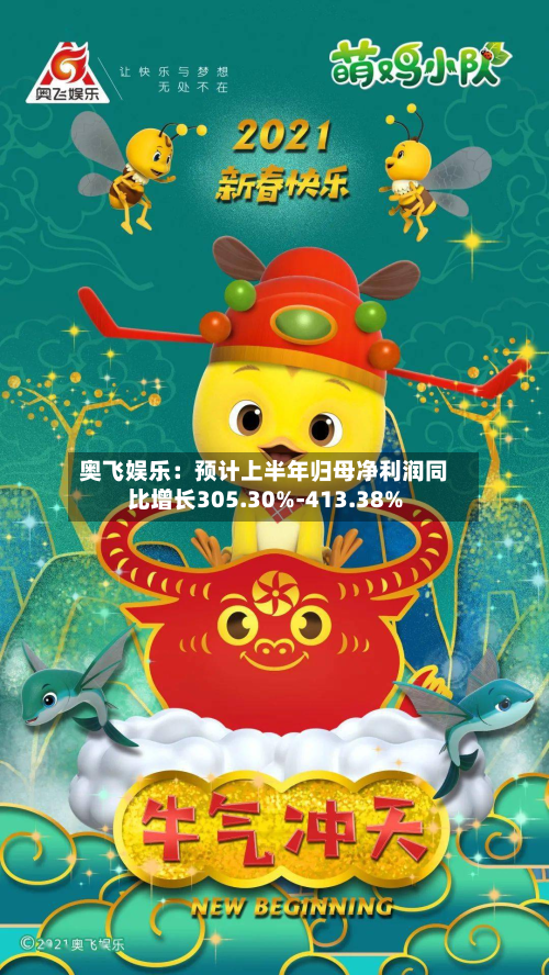 奥飞娱乐:预计上半年归母净利润同比增长305.30%-413.38%