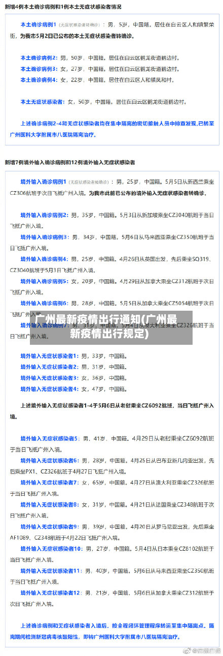 广州最新疫情出行通知(广州最新疫情出行规定)-第2张图片