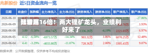 比较高预增超16倍！两大锂矿龙头	，业绩利好来了-第2张图片