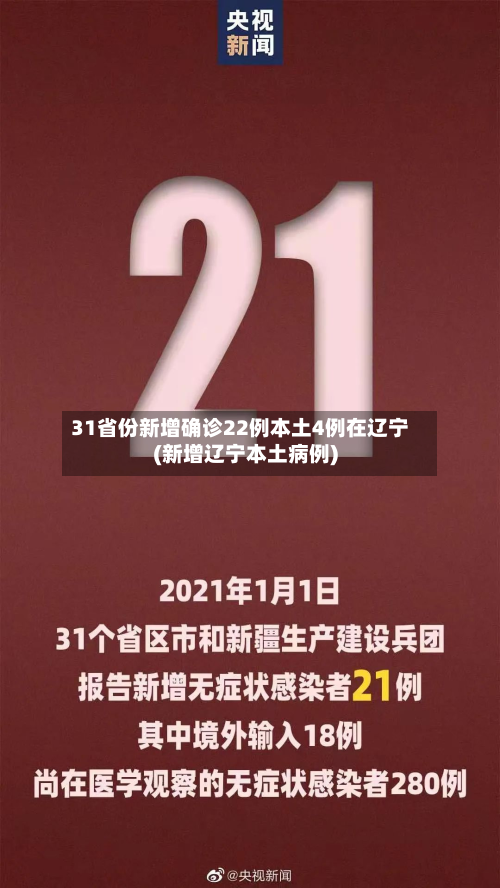 31省份新增确诊22例本土4例在辽宁(新增辽宁本土病例)-第2张图片