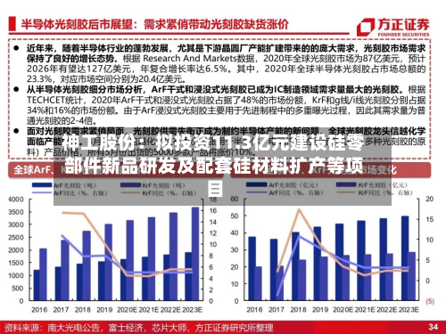 神工股份：拟投资11.3亿元建设硅零部件新品研发及配套硅材料扩产等项目