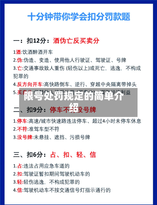 限号处罚规定的简单介绍