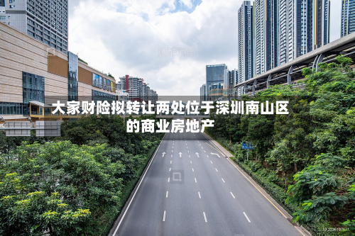 大家财险拟转让两处位于深圳南山区的商业房地产