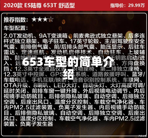 653车型的简单介绍