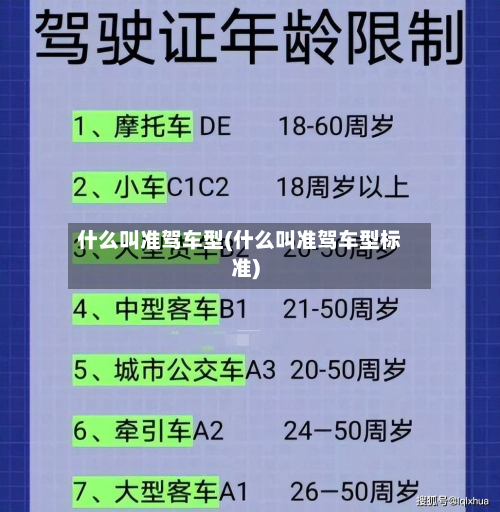 什么叫准驾车型(什么叫准驾车型标准)