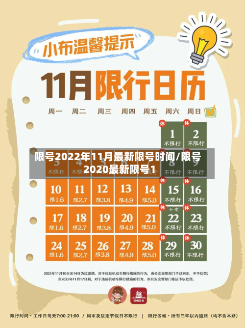 限号2022年11月最新限号时间/限号2020最新限号1