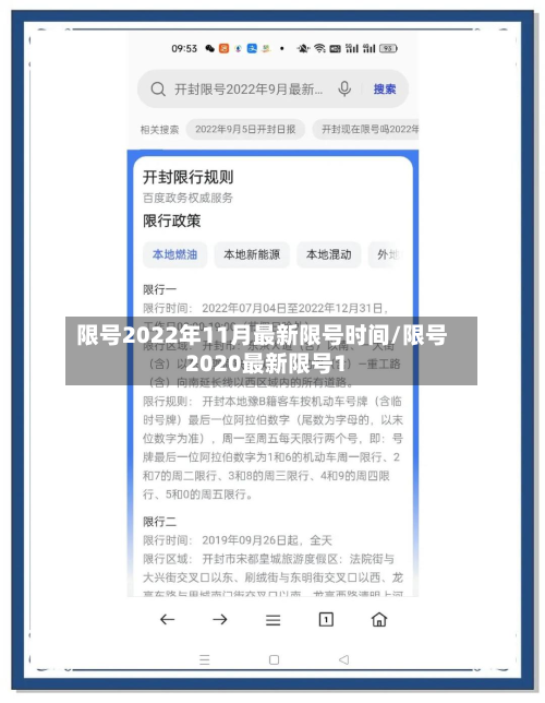 限号2022年11月最新限号时间/限号2020最新限号1-第2张图片