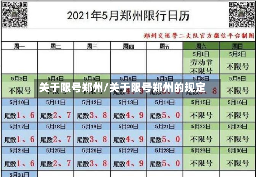 关于限号郑州/关于限号郑州的规定