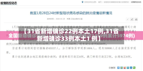 【31省新增确诊22例本土17例,31省新增确诊33例本土1 例】-第2张图片