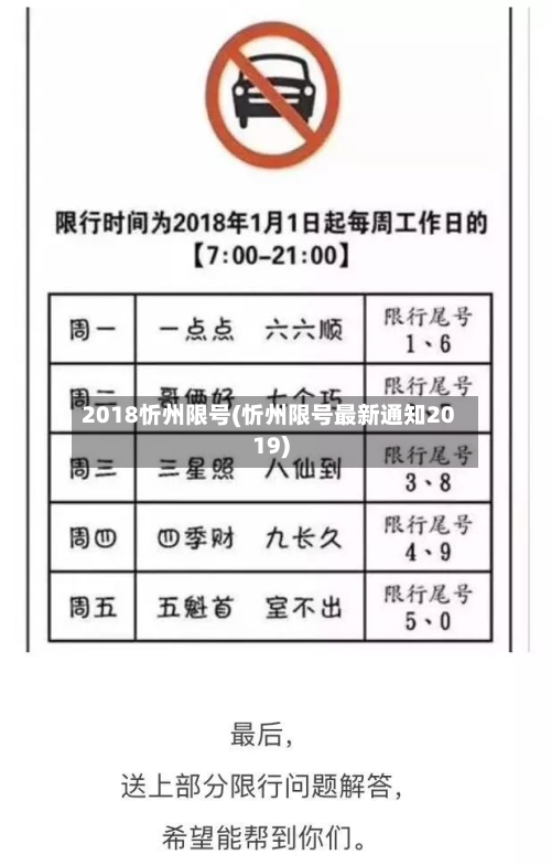 2018忻州限号(忻州限号最新通知2019)-第2张图片
