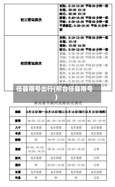 任县限号出行(邢台任县限号)