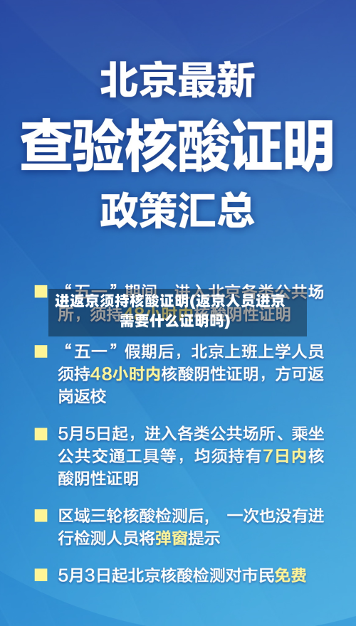 进返京须持核酸证明(返京人员进京需要什么证明吗)-第2张图片