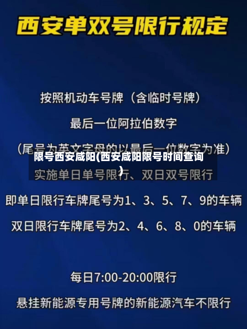 限号西安咸阳(西安咸阳限号时间查询)-第3张图片