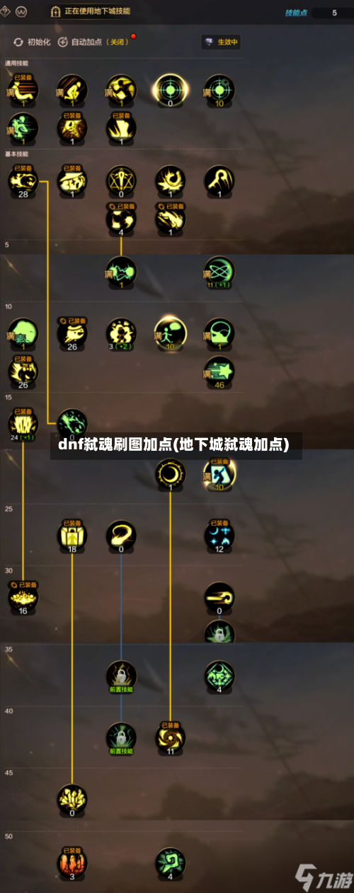 dnf弑魂刷图加点(地下城弑魂加点)
