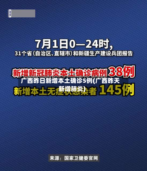 广西昨日新增本土确诊5例(广西昨天新增肺炎)