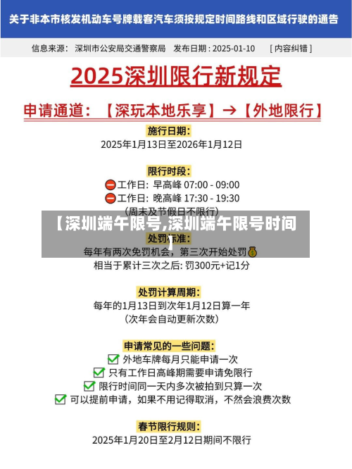 【深圳端午限号,深圳端午限号时间】