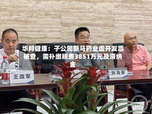 华邦健康：子公司新马药业虚开发票被查，需补缴税费3851万元及滞纳金-第1张图片