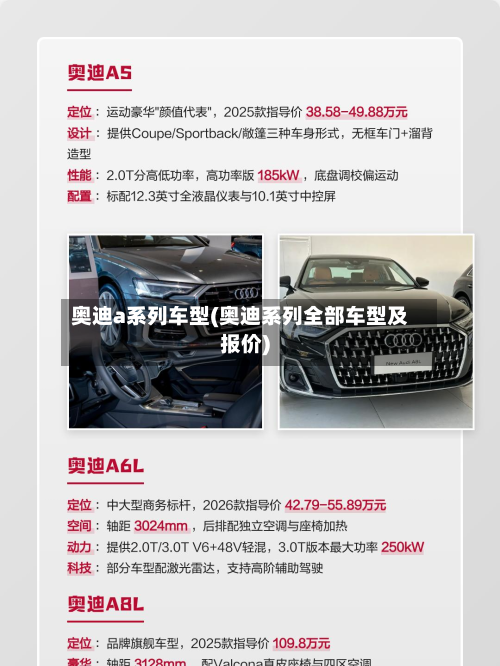 奥迪a系列车型(奥迪系列全部车型及报价)-第3张图片