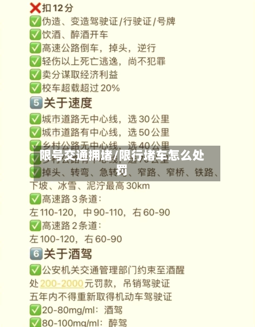 限号交通拥堵/限行堵车怎么处罚-第2张图片