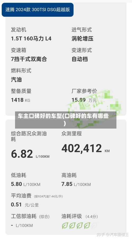 车主口碑好的车型(口碑好的车有哪些)-第3张图片