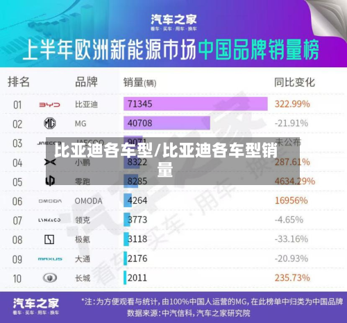比亚迪各车型/比亚迪各车型销量