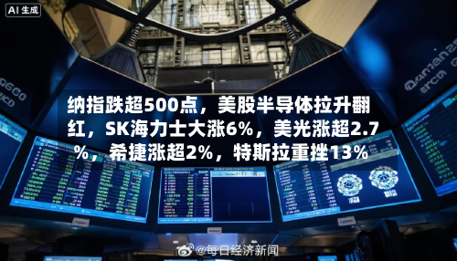纳指跌超500点，美股半导体拉升翻红，SK海力士大涨6%	，美光涨超2.7%，希捷涨超2%，特斯拉重挫13%-第3张图片