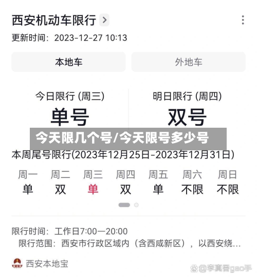 今天限几个号/今天限号多少号-第3张图片