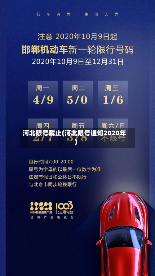 河北限号截止(河北限号通知2020年)