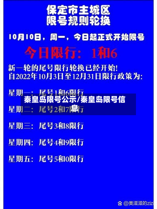 秦皇岛限号公示/秦皇岛限号信息