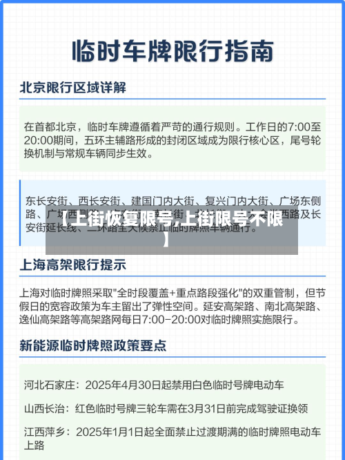 【上街恢复限号,上街限号不限】