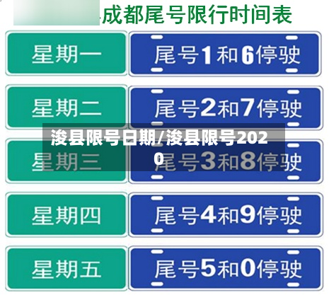 浚县限号日期/浚县限号2020-第2张图片